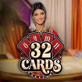 32 Cards online game logo by Ezugi on winnmega.nl